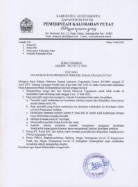 SURAT EDARAN TENTANG PEMDUDIK