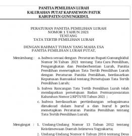 SYARAT PENDAFTARAN DAN TATA CARA PENDAFTARAN CALON LURAH KALURAHAN PUTAT