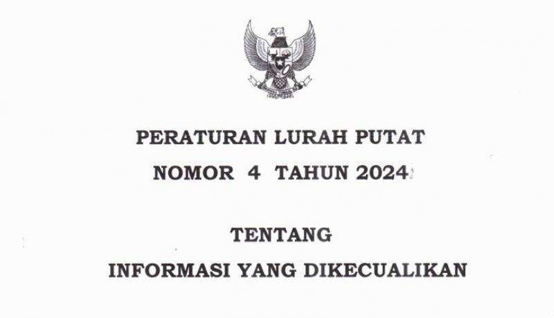 PERLUR NO 4 TAHUN 2024 TENTANG INFORMASI YANG DI KECUALIKAN